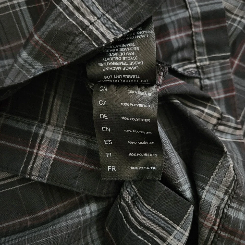 Kuhl Eluxur (Mens Small) Button Up Shirt Blue Plaid Short Sleeve Hiking Outdoors
